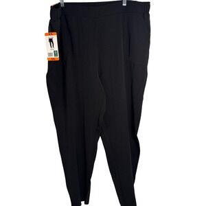 32 Degrees Cool Womens Pants XXL Black Tapered Woven 29 Inseam NEW